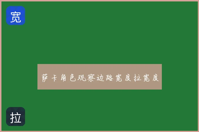 萨卡角色观察边路宽度拉宽度
